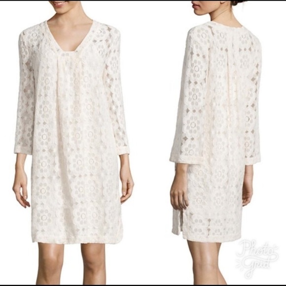 STYLUS Dresses & Skirts - 𝅺🤍 Stylus | Cream Lace Floral Dress/Cover Up